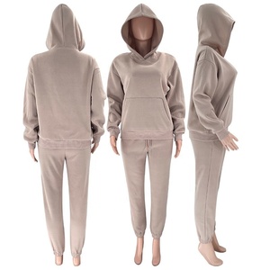 Vedo Sweatsuit Dropshipping Biểu Tượng Tùy Chỉnh Thời Trang Thể Thao Thể Thao Crop Tops Hoodie Quần Tập Thể Dục Phụ Nữ Bộ Đồ Thể Thao 2 Mảnh Thiết Lập - Product Image 6