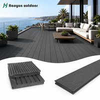 Planches de terrasse en composite WPC pour l'extérieur, revêtements de sol personnalisés en usine pour les projets de cours, de piscines et de patios