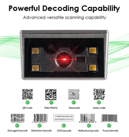 Lector de Códigos QR 2D Effon MS430, Escáner de Códigos de Barras CMOS PDF417, Interfaz USB/COM para Android, PC, Tableta, Autoservicio, Hotel, Kiosco