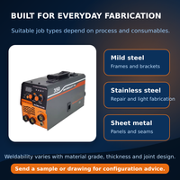 Machine à souder MIG 200P à double impulsion de qualité industrielle, soudeuse à inverter synergique 200A pour l'alliage d'aluminium, soudage professionnel