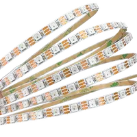Mini-3535 Bande lumineuse à pixels RVB adressables 12V, PCB 5MM ABS large, 96 LED/m, étanche, faible consommation, pour extérieur, numérique, effet magique