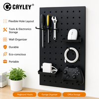 Panneau de rangement mural perforé, panneau métallique robuste pour garage, atelier, rangement d'outils, organisateur mural pour la maison
