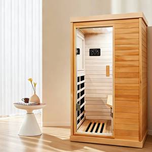 Ambohr US Mini Single Person Indoor Home Use Red Light Therapy Electric Far Infrared Hemlock Sauna Room - Product Image 6