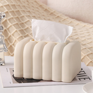 Creative Desktop Tissue Box White Free Standing Multipurpose Storage For Living <b>Room</b> Bathroom - Product Image 4