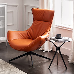 كرسي جلدي حديث يدور 360 درجة أريكة مفردة للشرفة أريكة للاسترخاء - Product Image 4