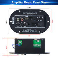 Modul Amplifier Digital Kelas D VIRE 6-10 Inch untuk Mobil, Subwoofer Terpasang di Mobil, Papan Amplifier Audio Bluetooth