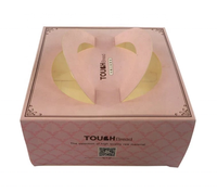 Cajas de papel personalizadas para pastel rosa, embalaje para pasteles, ventana, comida, cartón, pastel, panadería, queso de madera