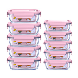 Juego de Utensilios de Cocina Rectangulares de Vidrio Borosilicato, Resistentes al Calor, Aptos <span class=keywords><strong>para</strong></span> Microondas, Aptos <span class=keywords><strong>para</strong></span> Lavavajillas, Libres de BPA, Ecológicos, Herméticos - Product Image 5