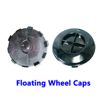 Lot de 4 enjoliveurs flottants compatibles en ABS (56mm, 68mm, 65mm, 69mm, 75mm) pour Mercedes, BMW, Audi, VW