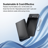Batterie externe remplaçable 1260110, chargeur portable 10000mAh, 22.5W, câbles intégrés, écran LED, lumières d'urgence, Powerbanks