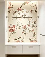 Carreaux pleine masse 400x800mm, peints à la main, motif floral abstrait, beige chaud rose, pour intérieur rustique, résistants à l'usure, finition mate