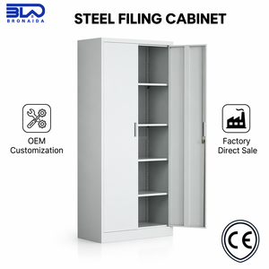 Archivador de <span class=keywords><strong>Oficina</strong></span> de Acero Resistente, Armario con 2 Puertas con Cerradura, Estantes Ajustables, Tamaño Personalizado, Soporte OEM - Product Image 1