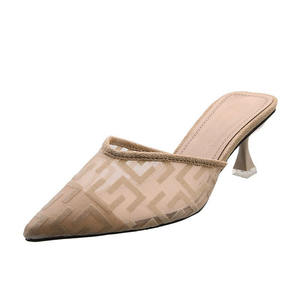 Vente en gros directe d'usine, <span class=keywords><strong>pantoufles</strong></span> à bout pointu pour femmes, <span class=keywords><strong>pantoufles</strong></span> en maille, <span class=keywords><strong>pantoufles</strong></span> sexy à talons hauts, <span class=keywords><strong>pantoufles</strong></span> d'été - Product Image 2