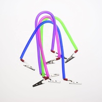 Tsprime pince écharpe dentaire porte-serviettes pinces à bavette jetables flexibles corde à ressort chaîne en plastique cils rose noir