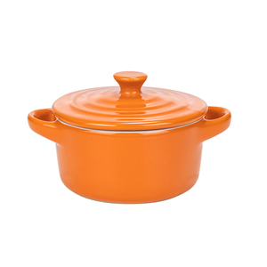 Plats et moules à pâtisserie de haute qualité fabriqués en Chine, ramequins en céramique avec couvercle, 7 oz, mini <span class=keywords><strong>cocotte</strong></span> ronde pour four - Product Image 6