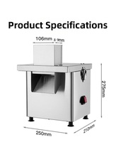 Elektrische groentesnijmachine, -snijder en -schaafmachine, 300W, 220V, eenvoudig te reinigen, voor commercieel gebruik in de horeca.