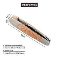 Couteau pliant manuel multifonction durable de qualité industrielle avec manche en bois et lame en acier inoxydable à bord lisse, design de luxe