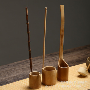 Cuchara de Agua de Bambú con Mango Largo, Juego de Servir Vino Tradicional Chino Ecológico - Product Image 1