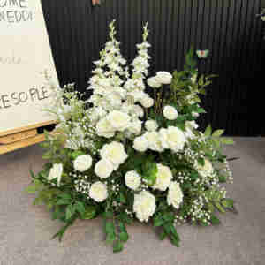 ALR- WG01 Fleurs artificielles en soie de haute qualité, inspirées de la nature, vertes, réutilisables, décoration de mariage, chemin de fleurs pour allée - Product Image 2