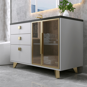 <span class=keywords><strong>Meuble</strong></span> de salle de bain Mordon Armoire de salle de bain étanche en acier <span class=keywords><strong>et</strong></span> aluminium avec <span class=keywords><strong>lavabo</strong></span> <span class=keywords><strong>et</strong></span> miroir - Product Image 5