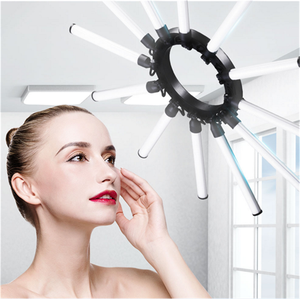 Kit d'éclairage annulaire à 12 tubes en promotion avec trépied réglable pour maquillage en direct, idéal pour TikTok et YouTube - Product Image 5