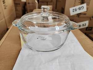 Cuencos para microondas cubiertos para horno, vajilla, cazuela con tapa, cuenco <span class=keywords><strong>de</strong></span> vidrio redondo barato, cazuela con asas - Product Image 2