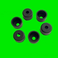 Housse d'écouteurs en silicone personnalisée 9*7 noire, manchon de protection circulaire en silicone pour microphone
