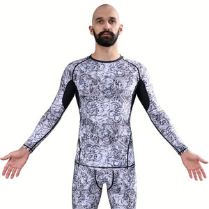 Rashguard BJJ Stile Manto - Rashguard Unico a Taglio Lungo per Jiu Jitsu da Uomo, Rashguard BJJ Personalizzato con Copertura Toracica Estesa - Product Image 2