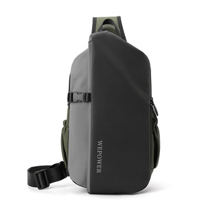 Sac de poitrine pour homme imperméable avec logo personnalisé, 3 poches, bandoulière amovible, durable - Product Image 2