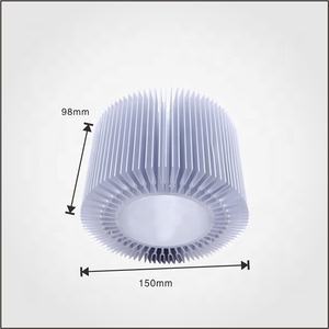 カスタム小型円筒形円形PCBアルミニウムヒートシンク6000シリーズグレードカットトゥサイズひまわり型ヒートシンクバー（アンプ用） - Product Image 3