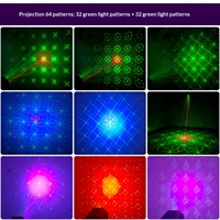 Mini projecteur de scène 2-en-1 avec effets laser LED et stroboscopiques PAR, indice de protection IP65, télécommande/contrôle vocal pour ambiance de club