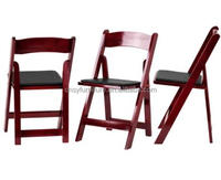 Chaises pliantes en bois massif durables pour mariages et banquets - Qualité commerciale, empilables, écologiques, pour écoles, villas, ateliers