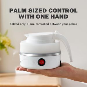 กาต้มน้ำไฟฟ้าแบบพกพาพับได้กาต้มน้ำไฟฟ้าซิลิโคนแบบกดกันรั่ว0.6L สำหรับใช้ในครัวเรือนขนาดเล็ก - Product Image 2