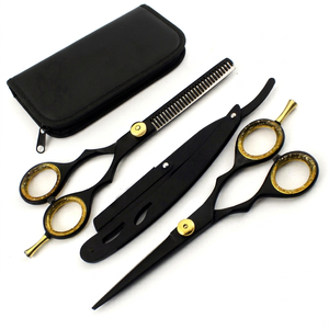 Hair Salon Set 3PCS Professional Hair Cutting <b>Comb</b> Scissors Thinning Shears Barber Styling Tools - Product Image 1