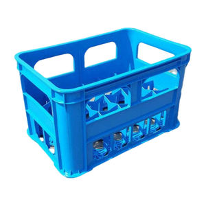 Plastic Beer Bottle Crate With Handle Customized Stackable Milk Bottle Crate for urnover Storage Transport