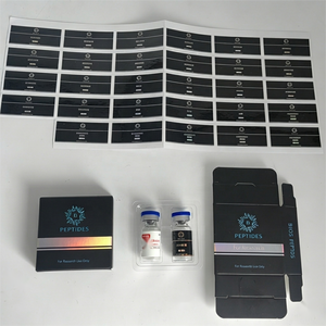TY Customized Logo Premium Glossy Holographic Peptide Vial Packaging Double 3ml 10ml Art Paper Box with Plastic <b>Tray</b> and Label - Product Image 6