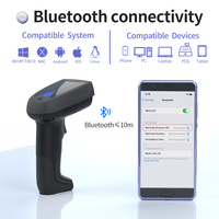 Escáner de Códigos de Barras 2D GTCODESTAR, Lector de Códigos de Barras Inalámbrico Portátil, Escáner de Códigos QR para Supermercados con Base de Carga y Memoria