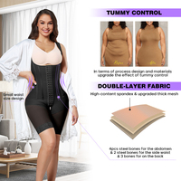 45% Spandex Powearnet Etapa de cuerpo completo 1 2 Bbl Prendas de compresión poscirugía Curvy Bbl Etapa 2 Fajas colombianas Fajas