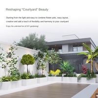 Pot de fleur extérieur en acier inoxydable pour balcon en métal