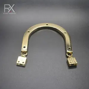 Supporto per borsa <span class=keywords><strong>a</strong></span> <span class=keywords><strong>tracolla</strong></span> con manico in lega di zinco in metallo di alta qualità diretto in fabbrica per impugnatura per valigia - Product Image 1