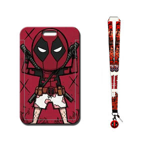 Porte-cartes porte-clés style <span class=keywords><strong>super</strong></span>-héros avec cordon – Pendentif anti-perte pour sac, carte de repas, carte de métro, carte de bus ou carte d'accès - Product Image 6