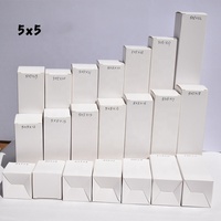 En stock - Boîtes en carton naturelles - Boîtes carrées blanches simples - Boîtes en carton noir mat vierges