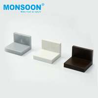 Supports d'angle en plastique noir à 90 degrés Support de porte d'armoire de meubles Triangle noir étagère à Angle raccords de connecteur en plastique