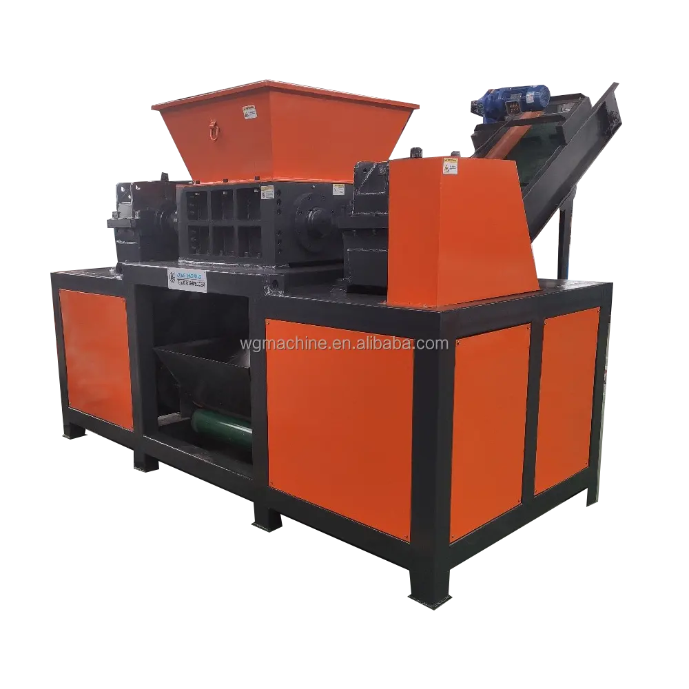 WX lager hard drive shredder machine Scrap Metal Crusher Solid Waste Plastic Bottle Two Shaft In stock Shredder Metal recycled