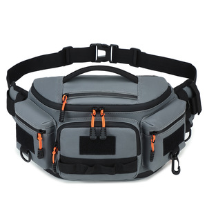 Multi Functional Sports Waist Pack Nylon <b>20L</b> Outdoor Cycling Running Tactical Crossbody <b>Bag</b> Gray Orange Black - Product Image 1