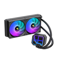 Refroidisseur de processeur de jeu ARGB 2026, radiateur liquide PWM LED, 12V, boîtier d'ordinateur, ventilateurs de refroidissement par eau, compatible Intel AMD