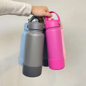 Botella de Agua Deportiva Personalizada de Acero Inoxidable de 18oz/32oz, Termo de Doble Pared con Aislamiento al Vacío, con Pajita, Cepillo y Base de Silicona - Product Image 5