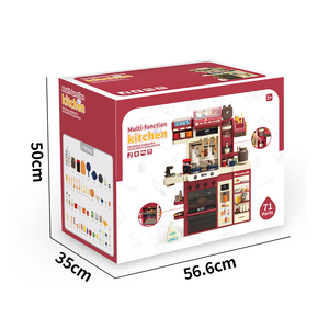 Set da <span class=keywords><strong>Cucina</strong></span> e Gioco Alimentare Multifunzione in Plastica ABS per Bambini, Gioco di Ruolo Chef con Luci e Spray, <span class=keywords><strong>Prima</strong></span> <span class=keywords><strong>Cucina</strong></span> Giocattolo per Bambine - Product Image 6