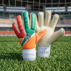 Los mejores guantes de portero de vela de alta calidad para jugador de fútbol con logotipo personalizado Palm Seamless Transpirabilidad Acolchado - Product Image 2