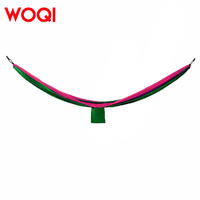 WOQI Léger Double Hamac Portable Nylon Parachute Conception pour Adultes Balançoire Suspendue Sac À Dos Camping Voyage Plage Jardin
